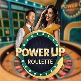 Official Live Casino logo: PowerUP Roulette by Pragmatic Play at Goldenbet Casino