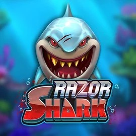 Razor Shark logo by Push Gaming at Goldenbet Casino